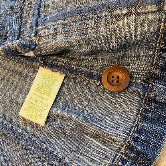 SIGRID OLSEN BOHO DENIM JACKET STRUCTURED WITH WOOD BEADS EMBROIDERED SIZE SMALL - Picture 8 of 16